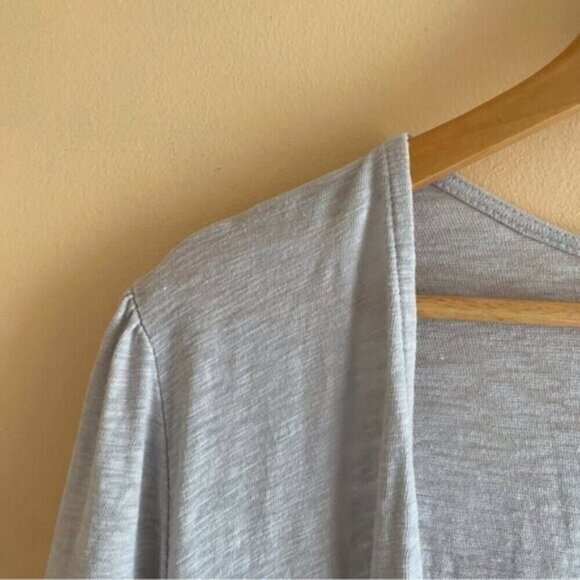 Torrid 2022 Fabric Mixed Hanky Hem Kimono Size 3X In Stone Open Long Line Rayon - Picture 4 of 16